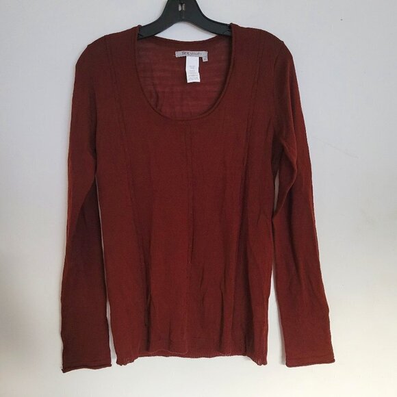 TEX by MaxAzria Light Knit Long Sleeve Brown Sweater Top Size Medium - Picture 1 of 9